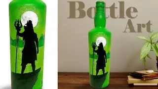 Lord Shiva Painting On Bottle I Easy Shadow Painting I Mahadev Bottle Art I Simple Diy Bottle Art