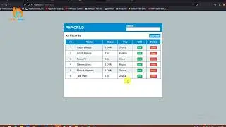 Php Insert Update Delete with Search bar with MySQL Database