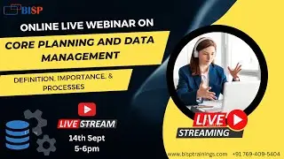 Live webinar of Core Planning and Data Management | Data management planning overview