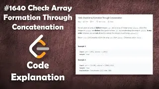 Check Array Formation Through Concatenation | Live Coding with Explanation | Leetcode 