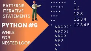 Python - Nested Looping : Outer and Inner Loops, Iterative Statements : while, Nested loop