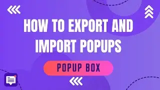 WordPress Popup Export and Import Tab Overview