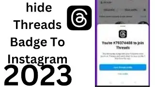 How to  hide Threads Badge To Instagram 2023 | hide Threads Badge To Instagram