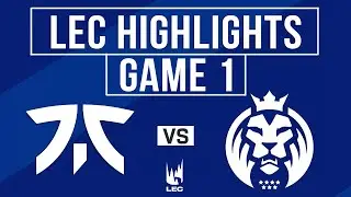FNC vs MDK Highlights Game 1 | LEC 2024 Season Finals | Fnatic vs Mad Lions KOI