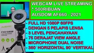 WEBCAM MURAH LIVE STREAMING AUSDOM AF660 1080P 60FPS - 2021 UNBOXING DAN TEST