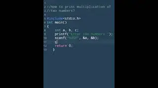 C programming to find the multiplication of two numbers | Programming for beginners | C tutorial