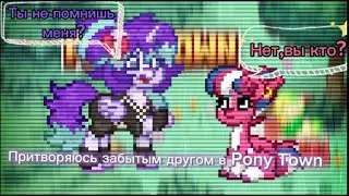 Притворяюсь забытым другом рандомных людей В Пони таун-Pony Town Эксперимент