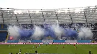 Ruch Chorzów - Górnik Zabrze 1st Half Pyro 16.03.2024