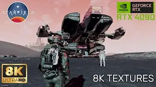 8K TEXTURES -Starfield Showcase- The 4 Best Graphics Mods Overall + Sharp Vision Reshade RTX 4090