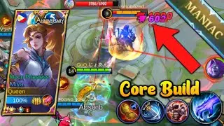 MANIAC!! MIYA CORE NEW META! BEST BUILD FOR AUTO WIN! | Top 1 Global Miya