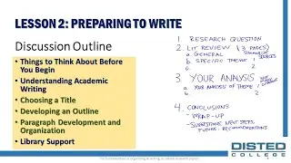 THE FUNDAMENTALS OF ORGANIZING & WRITING ACADEMIC RESEARCH PAPERS - LESSON 2: PREPARING TO WRITE
