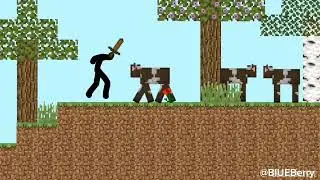 old animation stickman Minecraft