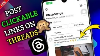 NEW! How to Post Clickable link on threads | post Clickable links on instagram threads 🙊✅🔥