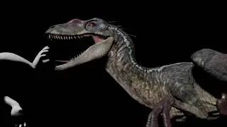 Velociraptor Animation + Sound Test - JP3 Blender