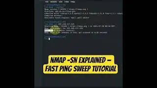 nmap -sn Explained — Fast Ping Sweep Tutorial