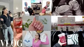 VLOG - gender reveal!! + baby clothes haul + ultrasound photos + drive w me + brow lamination + etc.