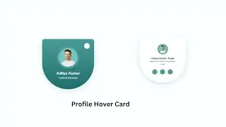 Animated Profile Card UI Design using Html & CSS  | CSS Card Hover Effects