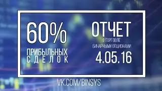 60% прибыльных сделок /Отчет за 4 05 2016