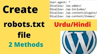 how to create robots.txt file in wordpress | upload in cpanel