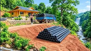 226 Days Building a Dream Forest House | Installing a Complete Farm Water System From Scratch