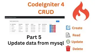 #5 How to Update data from mysql with Codigniter4 bootstrap table