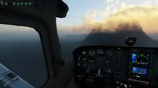 X-PLANE 12.1.0 BETA 5 NICE SUNSET OVER FAROER BUT WHAT THE HELL ARE THOSE WEIRD SHAPES?