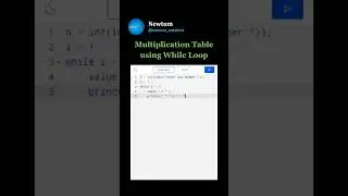Multiplication Table Using While loop.