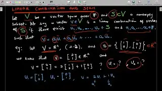 Linear Combinations and Span of a Set of Vectors