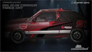 Criação layout para plotagem - Gol quadrado de corrida - Track day