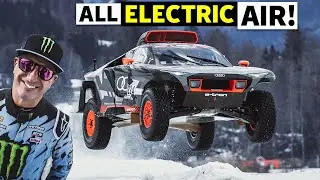 Ken Block slays ice in Dakar Stage Winning Audi RS Q e-tron!