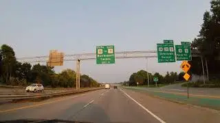 Driving on Interstate 395 in Bangor, Maine