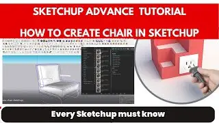 sketchup tutorial  | How to create chair in sketchup | #2
