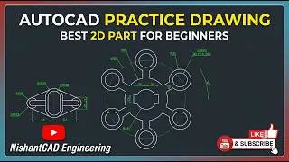 AutoCAD 2D Drawing Tutorial for Beginners | Best Mechanical Practice Model