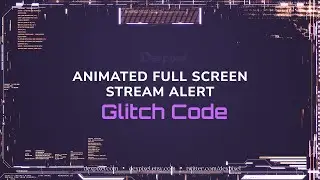 Orange Purple Glitch Code – 1920x1080 Animated Alerts | Cyberpunk Streamlabs Alerts for Twitch