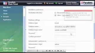 Installing a web application in plesk