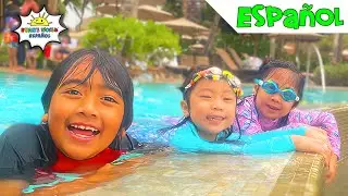 Ryan Nadando y Naciendo snorkel en Disney Aulani en Hawái con su familia!