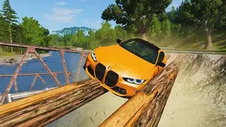 Cars vs Log Bridge #3 – BeamNG.Drive