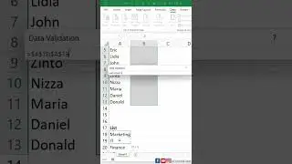 Quickly Create Dropdownlist in Excel#avtechandtravel #shortviral  #excel #shortvideo