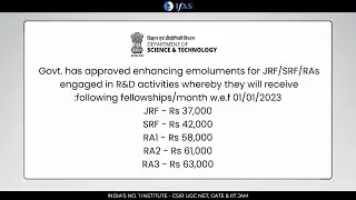 JRF Scholarship Amount 2023 | JRF Fellowship Increase 2023 | JRF Fellowship Amount 2023
