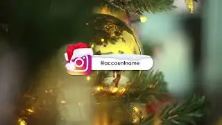 Christmas Personalized Custom Animated Instagram Follow Button Overlay for Youtube Videos