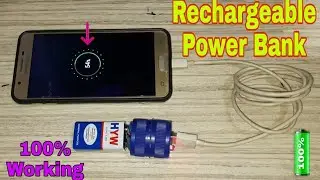 How to make a Rechargeable Powerbank at home || पावर बैंक कैसे बनाएं | PowerBank Using 9Volt🔋