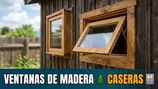 COMO HACER UNA VENTANA DE MADERA🌲 DE PROYECCIÓN Y ABATIBLE🪟