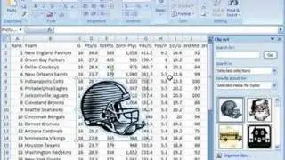 Insert clip art in Excel