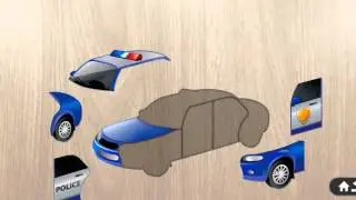 Собираем по частям полицейскую машинку. Развивающее видео детям. Игра как Мультфильм ПАЗЛЫ