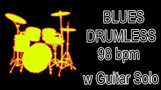 Blues Shuffle Drumless Backing track | 98 BPM with Guitar Solo