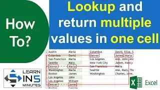 Lookup and return multiple values in one cell | Simple Trick | Learn In 5 Minutes
