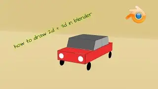 How to draw 3d in 2d grease pencil blender | intermediate tutorial | blender render
