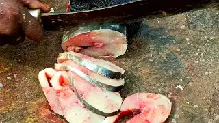 Seer Fish Slice Cutting | India Fish Market | CT 360*🔪