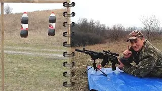 Оптический прицел. Определяем расстояние по сетке и стреляем выносом на 300м.