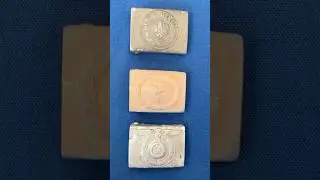Various types of WWII German armed forces belt buckles - Wehrmacht